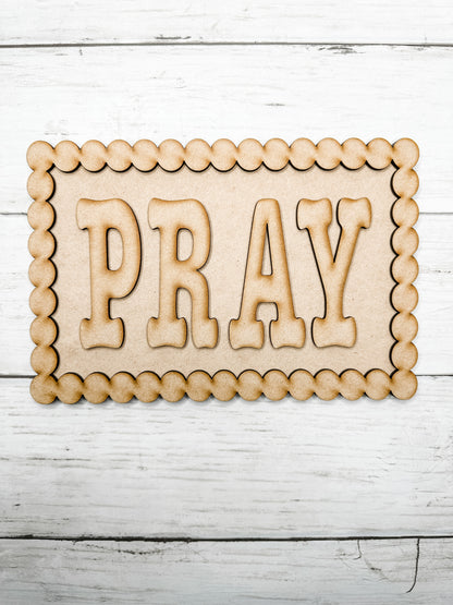 Beaded Frame Pray Sign DIY Kit